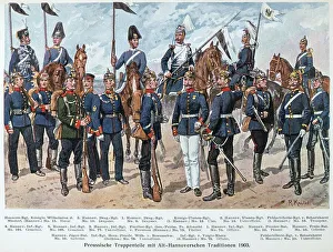 Prussian troop units with old Hanoverian traditions 1903