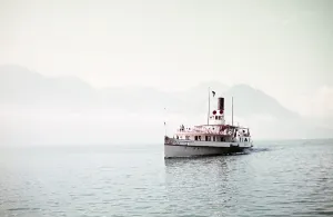 PS Gallia, paddle steamer, Lake Lucerne, Switzerland, Europe, photographed in the 1970s, Europe