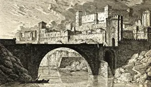 Puente de Alcantara, Alcantara bridge over the Tagus in Toledo