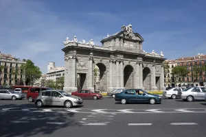 The Puerta de la Alcala on Plaza de la Independencia in Madrid