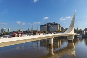 Puerto Madero with Women's Bridge Puente de la Mujer