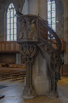 Pulpit from 1509 in the Protestant collegiate church of St George