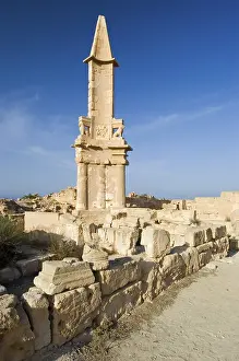 Punic, punian mausoleum in Sabrata, Libya