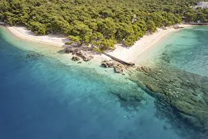 Punta Rata beach near Brela seen from above