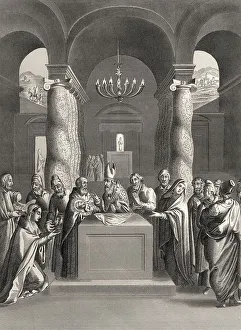 The Purification of Jesus, steel engraving