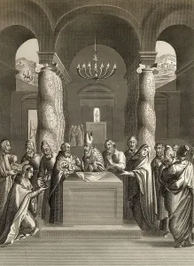 The Purification of Jesus, steel engraving