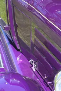 Purple vintage car close-up
