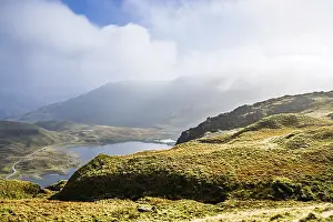 Framed Print : Pyg Track over Llyn Llydaw lake Framed Print : Pyg Track over Llyn Llydaw lake
