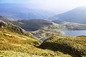 Framed Print : Pyg Track over Llyn Llydaw lake