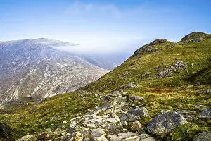 Pyg Track over Llyn Llydaw lake