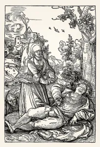 Pyramus und Thisbe, by Hans Schaeufelin