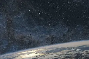 Pyxis star constellation, Night sky