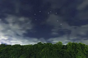 Pyxis star constellation, Night sky