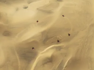 Quad bikes in the dunes of the Namib Desert in the vicinity of the coastal town of Swakopmund