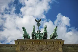 Quadriga at the top of the Brandenburg Gate in Berlin