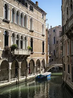 Quaint canal in historic Venice