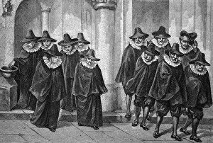 Quatembermandl, people wearing Ember cloaks for Lent