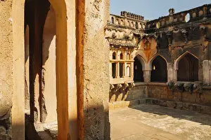 Queen's bath, Ancient ruins in Hampi