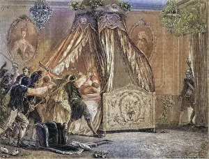 The Queen's bedchamber is stormed