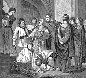 Quintius or Gencius attacking Pope Gregory VII