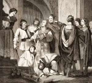 Quintius or Gencius attacking Pope Gregory VII