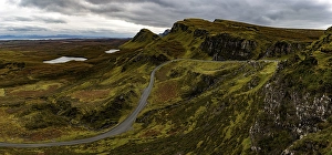 Category Mountain Landscapes Prints: Quiraing massif with dramatic clouds