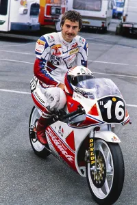 Racer Dirk Raudies (DEU), portrait, Motorcycle World Championship 1990, Honda 125 cc, Grand Prix (GP) of Germany at the Hockenheimring on 27 May 1990, Germany, Europe