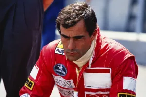Racing driver Emanuele Pirro, portrait, Formula 1, Team BMS Scuderia Italia, Dallara F190, German Grand Prix at the Hockenheimring on 29 July 1990, Germany, Europe