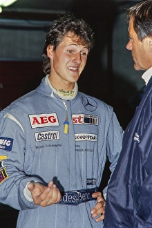 Racing driver Michael Schumacher at a young age, Team Sauber Mercedes, Mercedes C11, Group C Sports Car World Championship, 1990, Germany, Europe