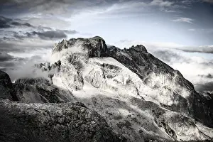 Raetikon mountains with cloudy sky