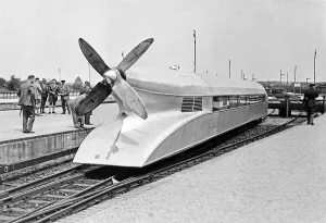 Rail Zeppelin, historical photo, ca