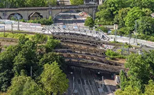 Railway bridges at Stuttgart North Station