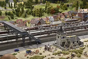 Category Historic EN Prints: Railway station in Denmark at Miniatur Wunderland Hamburg