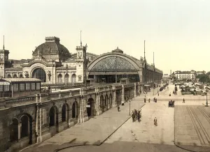 The railway station in the old town of Dresden