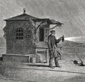 Railwayman, switchman, 19th century