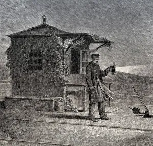 Railwayman, switchman, 19th century