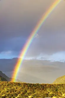 Rainbow over the campground, Flakstad