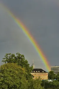 Rainbow over the city of Augsburg