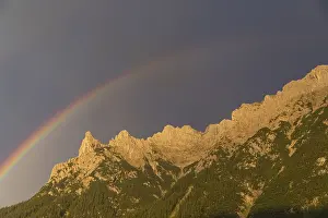 Rainbow over the Karwendel mountains