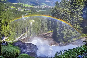 Rainbow over the Krimml Waterfalls