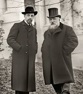 Rainer Maria Rilke together with Auguste Rodin