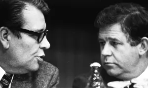 A rally of the Christian Democratic Union (CDU) with CSU Chairman Franz-Josef Strauss in Duisburg on 12 December 1974
