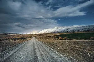 Category Mountain Landscapes Prints: Rangitata River Valley gravel road