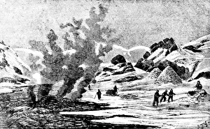 The rapids of the large fish river in Siberia