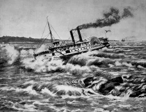 Down the Rapids of the Sant Lorenz River by Steamer
