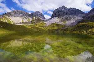 Category Mountain Landscapes Prints: Rappensee, behind it Linkerskopf