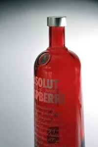 Raspberry coloured glass bottles, india, asia