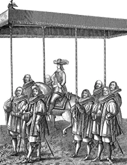 Receiving of Emperor Leopold I under a canopy in Nuremberg