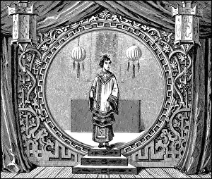 Receptionist and Reception Room in a Noble House in China