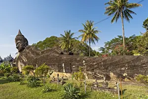 Reclining Buddha statue at Xieng Khuan Buddha Park